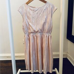 Crew Cut Elegant Pink Striped Kids Dress